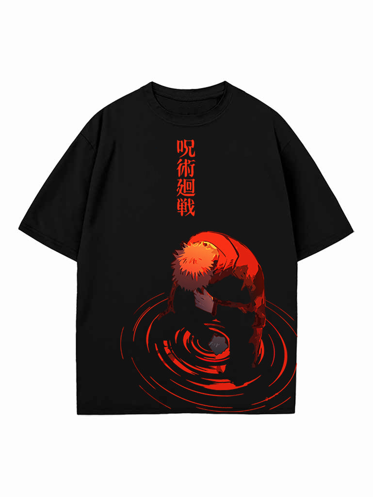 Black t-shirt with Yuji Itadori Jujutsu Kaisen Sorcery Clash graphic – photo 1