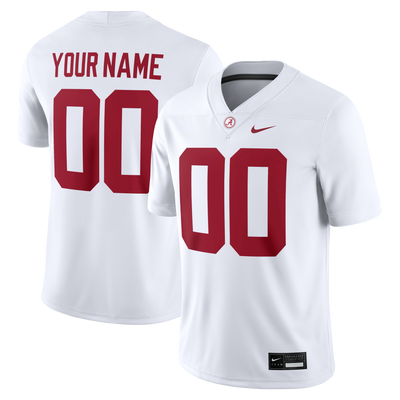 Alabama Crimson Tide Nike Custom Game Jersey - White