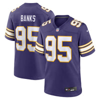 Minnesota Vikings Caleb Banks Nike Purple Alternate Classic Game Jersey