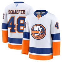 New York Islanders Matthew Schaefer Fanatics White Away Premium Jersey