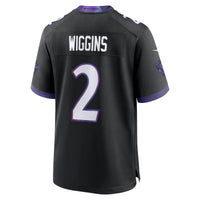 Baltimore Ravens Nate Wiggins Black jersey – view 3