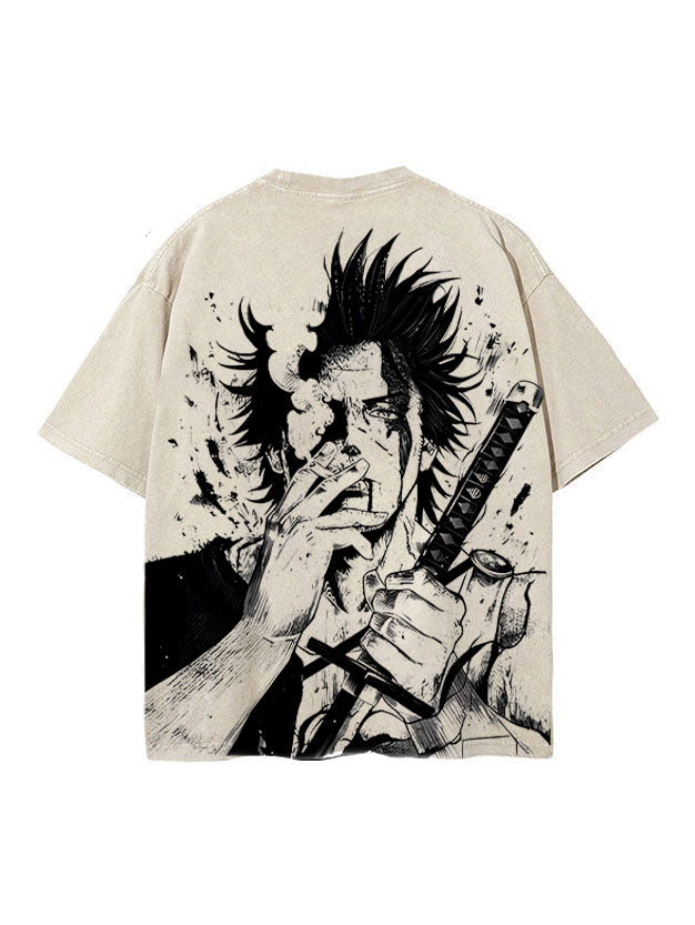 Sand t-shirt with Yami Sukehiro Black Clover Bulls Captain graphic – photo 1