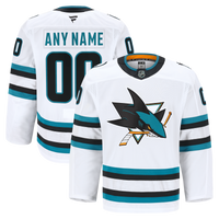 San Jose Sharks Fanatics White Away Authentic Pro Custom Jersey