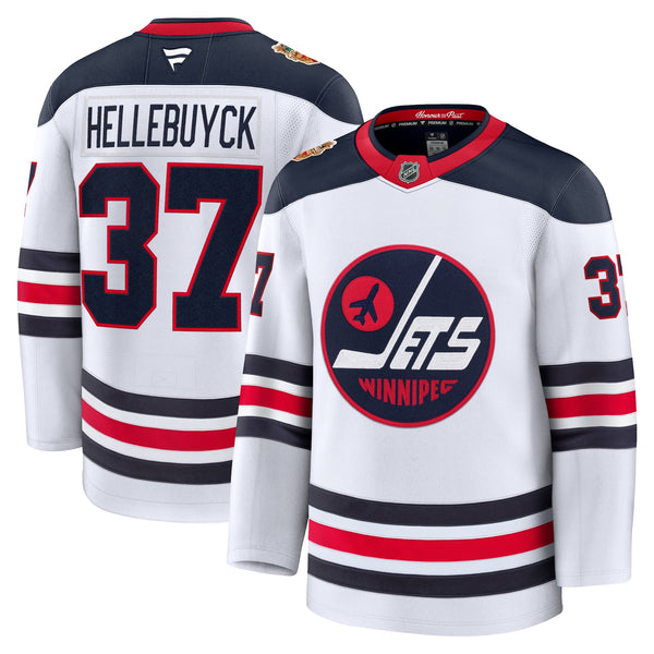 Winnipeg Jets Connor Hellebuyck Fanatics White 2026 NHL Heritage Classic Premium Player Jersey