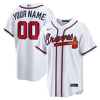 Atlanta Braves Nike White Home Stadium Custom Jersey