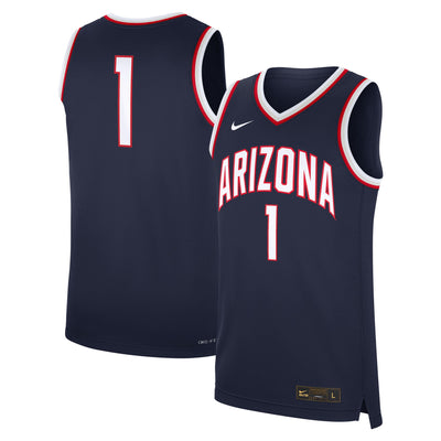 #1 Arizona Wildcats Nike Road Replica Jersey - Navy