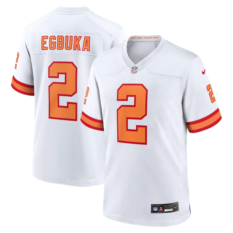 Tampa Bay Buccaneers Emeka Egbuka White jersey – view 1