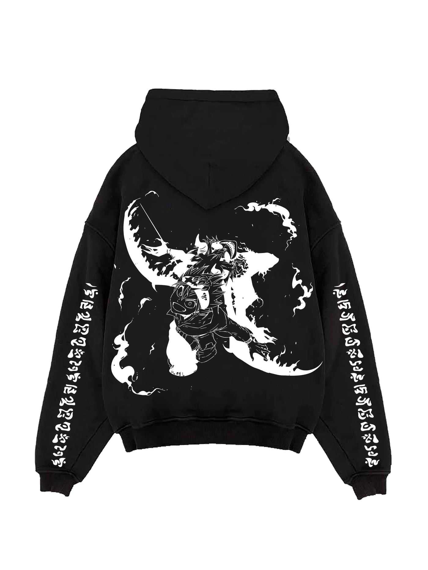 Black hoodie with Asta Black Clover Feral Brotherhood graphic – photo 1