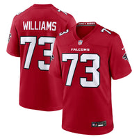 Atlanta Falcons Cameron Williams Nike Red Team Game Jersey