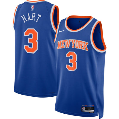 New York Knicks Nike Icon Edition Swingman Jersey - Blue - Josh Hart -