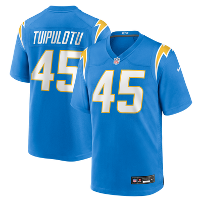 Los Angeles Chargers Tuli Tuipulotu Nike Powder Blue Team Game Jersey