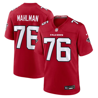 Atlanta Falcons Riley Mahlman Nike Red Team Game Jersey