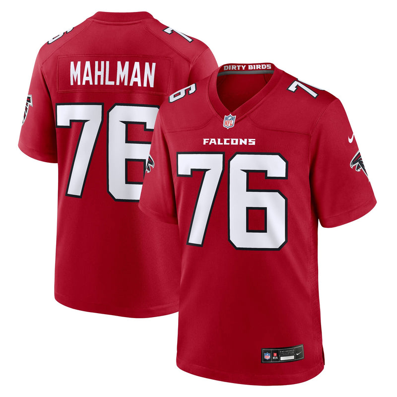 Atlanta Falcons Riley Mahlman Red jersey – view 1