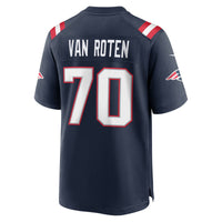 New England Patriots Greg Van Roten Nike Navy Team Game Jersey