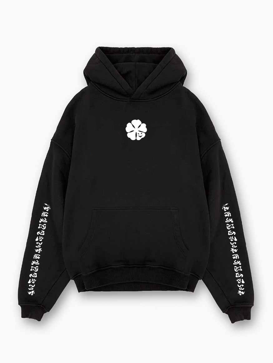 Black hoodie with Asta Black Clover Feral Brotherhood graphic – photo 2
