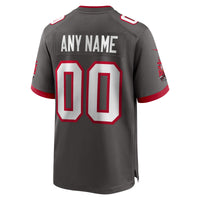 Tampa Bay Buccaneers Nike Pewter Alternate Custom Game Jersey
