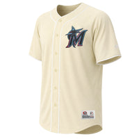 Miami Marlins Stitches Cream jersey – view 3