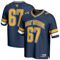 #67 West Virginia Mountaineers GameDay Greats Lightweight Collegiate Football Fashion Jersey - Navy