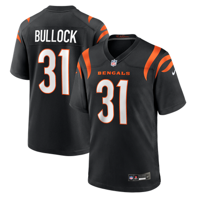 Cincinnati Bengals Kentrel Bullock Nike Black Team Game Jersey