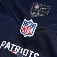 New England Patriots Mack Hollins Nike Navy Team Game Jersey