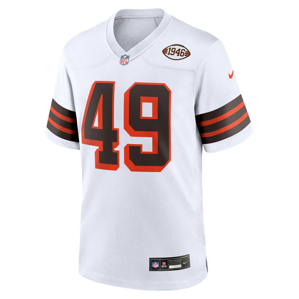 Cleveland Browns Carson Schwesinger Nike Alternate White Alternate Game Jersey