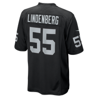 Las Vegas Raiders Cody Lindenberg Nike Black Team Game Jersey