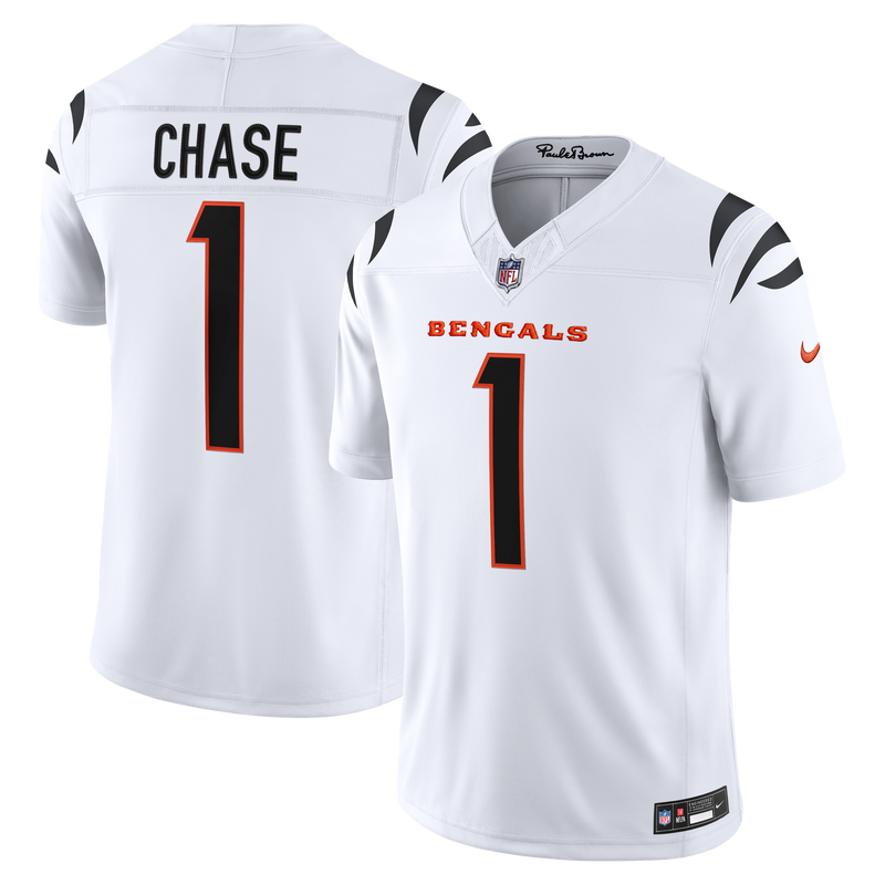 Cincinnati Bengals Ja'Marr Chase Nike White Vapor F.U.S.E. Printed Limited Jersey