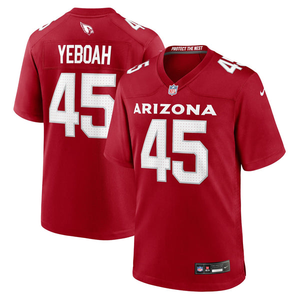 Arizona Cardinals Kenny Yeboah Nike Cardinal Team Game Jersey