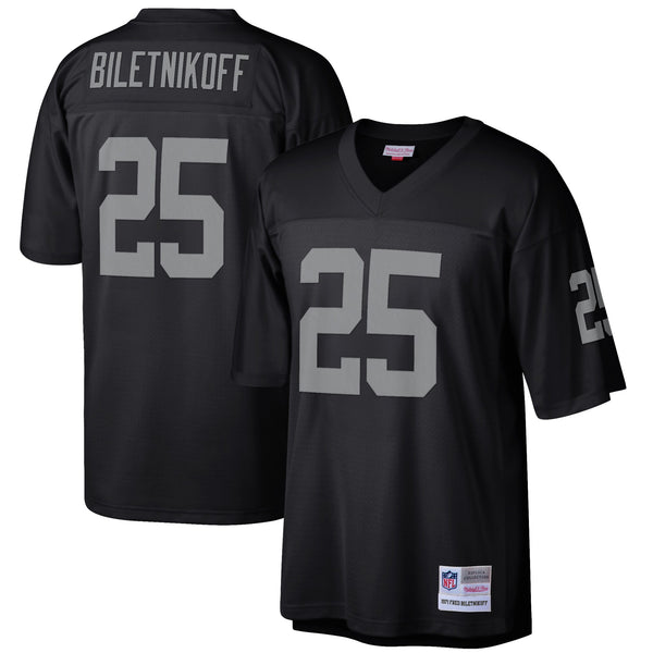 Las Vegas Raiders Fred Biletnikoff Mitchell & Ness Black Retired Player Legacy Replica Jersey