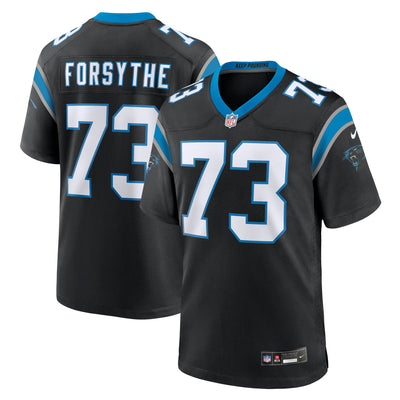 Carolina Panthers Stone Forsythe Nike Black Team Game Jersey
