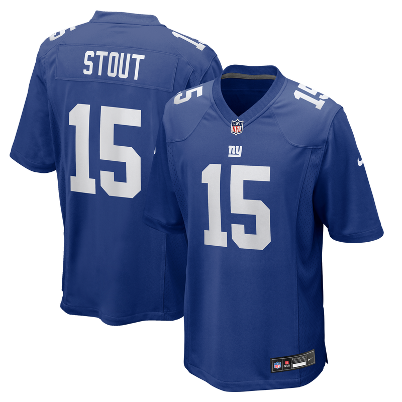 New York Giants Jordan Stout Nike Royal Team Game Jersey