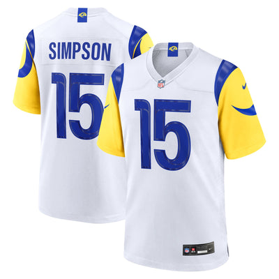 Los Angeles Rams Ty Simpson Nike White Game Jersey