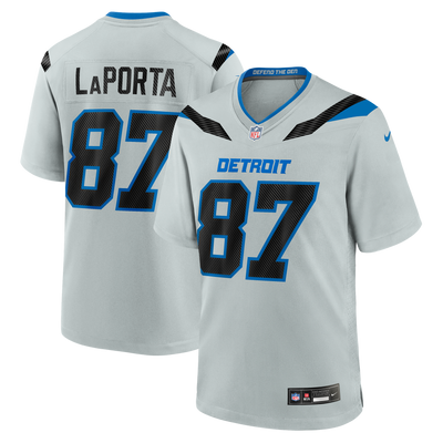 Detroit Lions Sam LaPorta Nike Silver 2026 Rivalries Collection Game Jersey