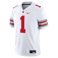 #1 Ohio State Buckeyes Nike Road Game Football Jersey - White