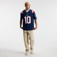 New England Patriots Drake Maye Nike Navy Team Vapor F.U.S.E. Printed Limited Jersey