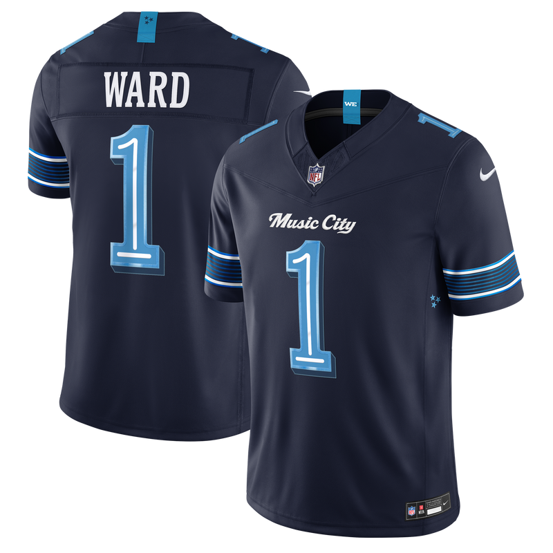 Tennessee Titans Cameron Ward Nike Navy 2026 Rivalries Collection Printed Limited Jersey