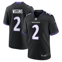 Baltimore Ravens Nate Wiggins Black jersey – view 1