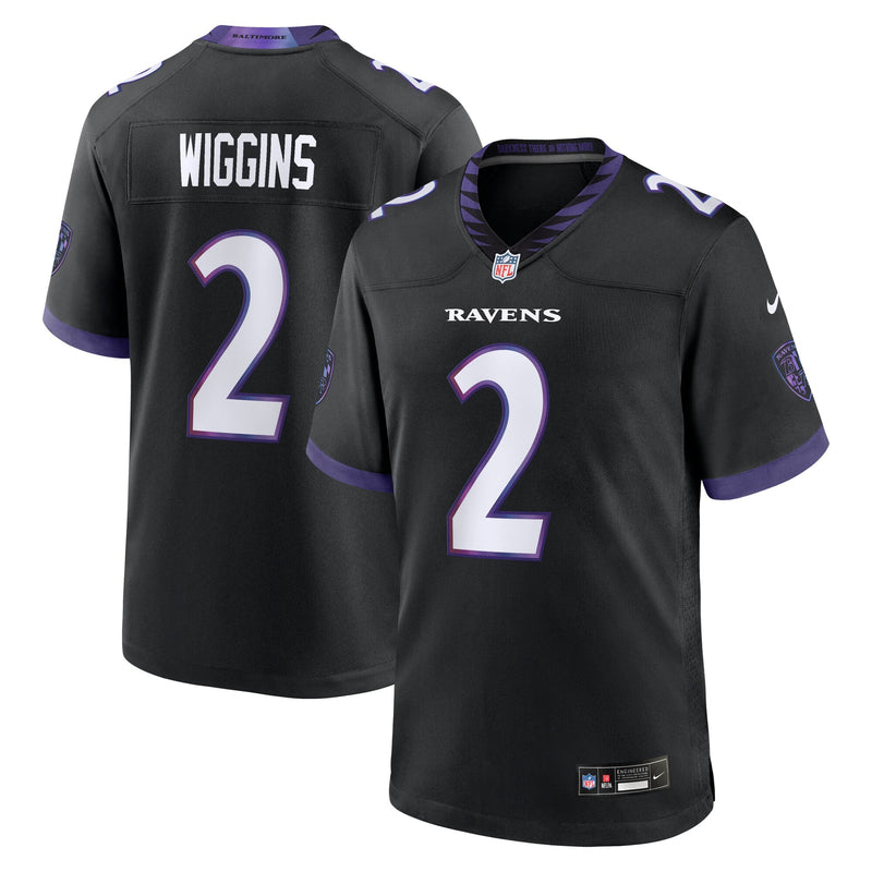Baltimore Ravens Nate Wiggins Black jersey – view 1
