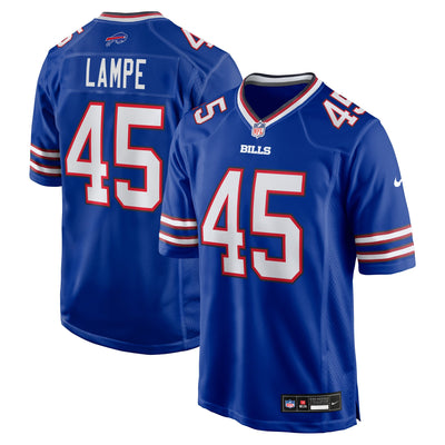 Buffalo Bills Brock Lampe Nike Royal Team Game Jersey