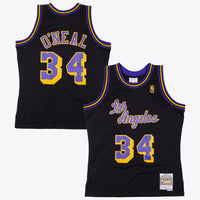 Los Angeles Lakers Mitchell & Ness Shaquille O'Neal 1996 Reload Swingman Authentic Jersey - Black