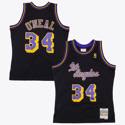 Los Angeles Lakers Mitchell & Ness Shaquille O'Neal 1996 Reload Swingman Authentic Jersey - Black