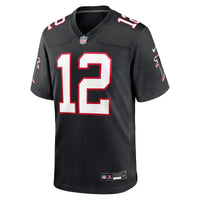 Atlanta Falcons Avieon Terrell Nike Black Alternate Throwback Game Jersey