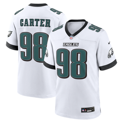 Philadelphia Eagles Jalen Carter Nike White Game Jersey