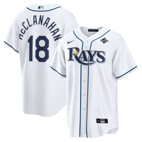 Tampa Bay Rays Shane McClanahan White jersey – view 2