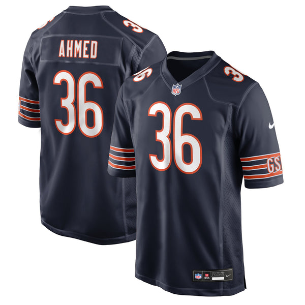 Chicago Bears Salvon Ahmed Nike Navy Team Game Jersey