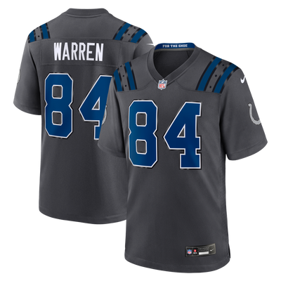 Indianapolis Colts Tyler Warren Nike Anthracite 2026 Rivalries Collection Game Jersey