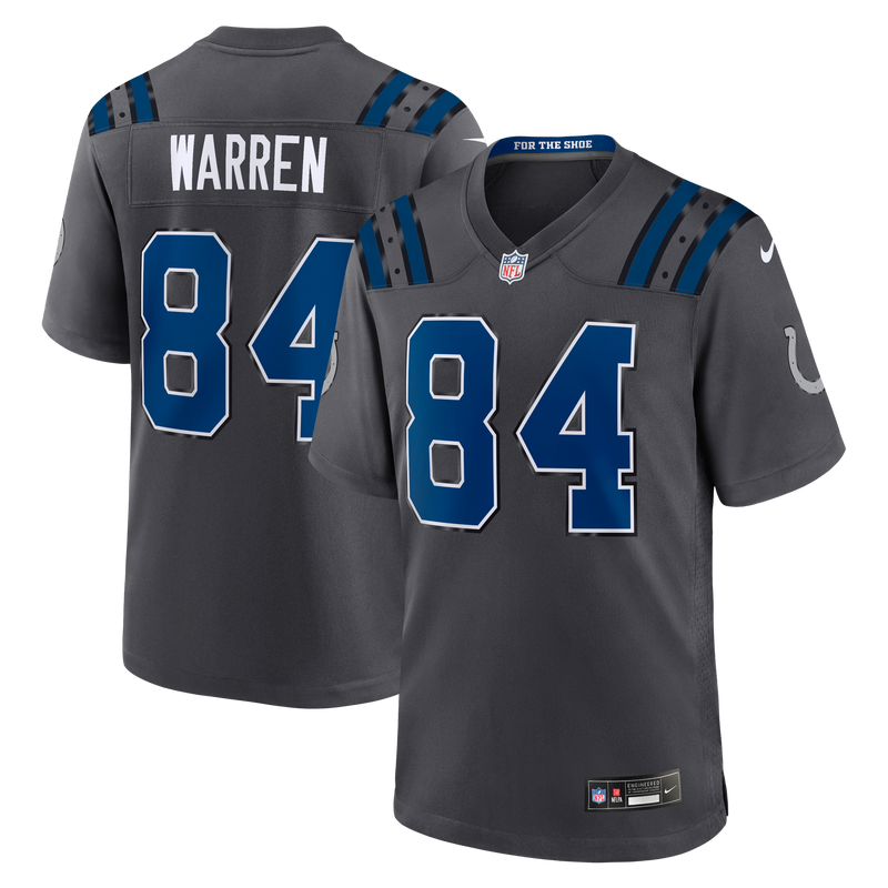 Indianapolis Colts Tyler Warren Nike Anthracite 2026 Rivalries Collection Game Jersey