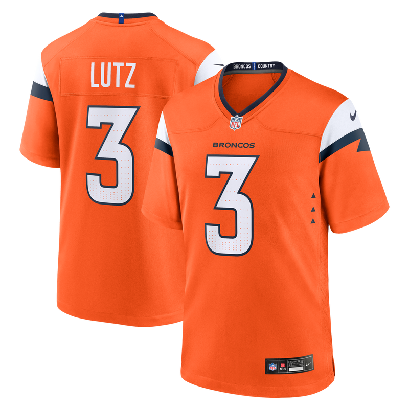 Denver Broncos Wil Lutz Nike Orange Team Game Jersey