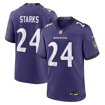 Baltimore Ravens Malaki Starks Nike Purple Team Game Jersey