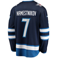 Winnipeg Jets Vladislav Namestnikov Navy jersey – view 4